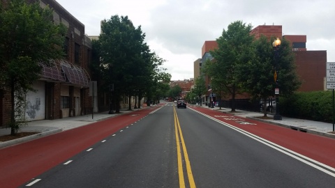 road marking shows you where to drive