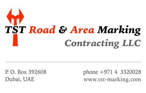 TST Road & Area Marking Contracting LLC, P.O. Box 392608, Dubai, UAE, phone +971 4 3320028